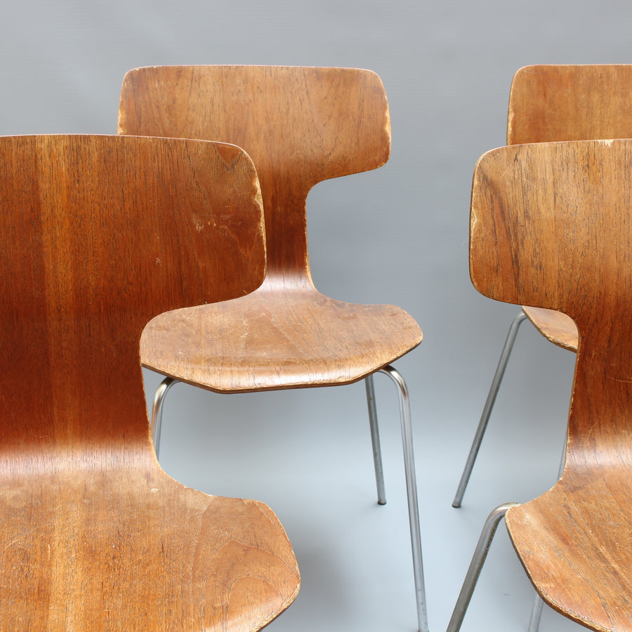 Set of Four Type 3103 Chairs by Arne Jacobsen for Fritz Hansen (1969)