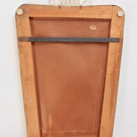 Mid-Century Italian Wall Mirror with Brass Frame and Top Flourish (circa 1950s)