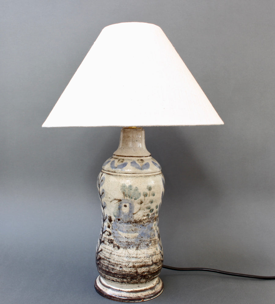 French Vintage Ceramic Table Lamp by Le Mûrier Studios (circa 1960s)