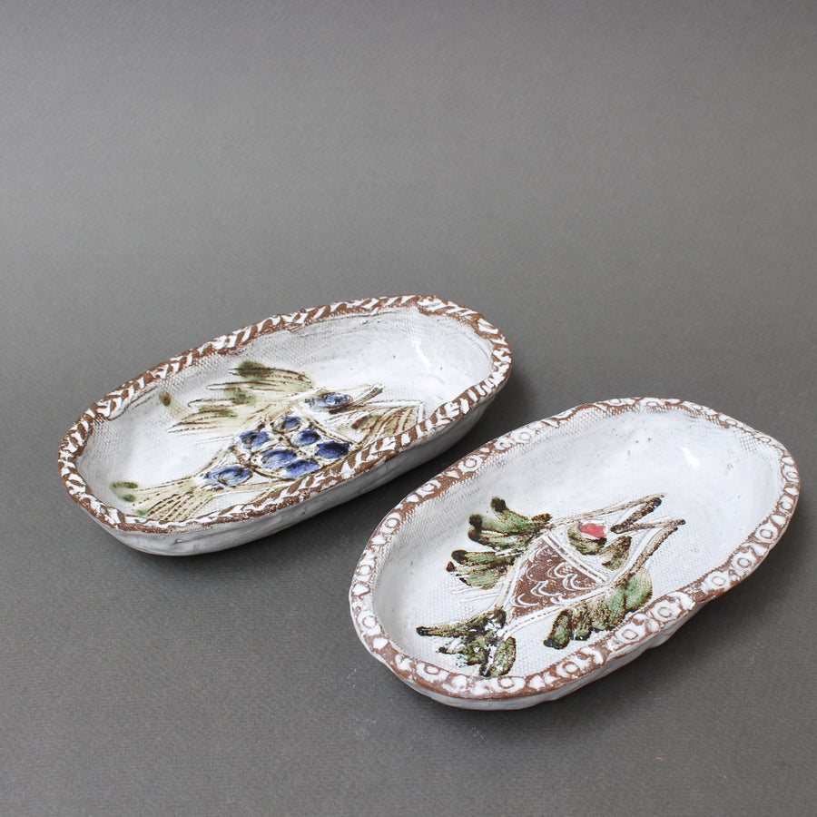 Pair of Small Vintage French Decorative Trays by Albert Thiry (circa 1970s)