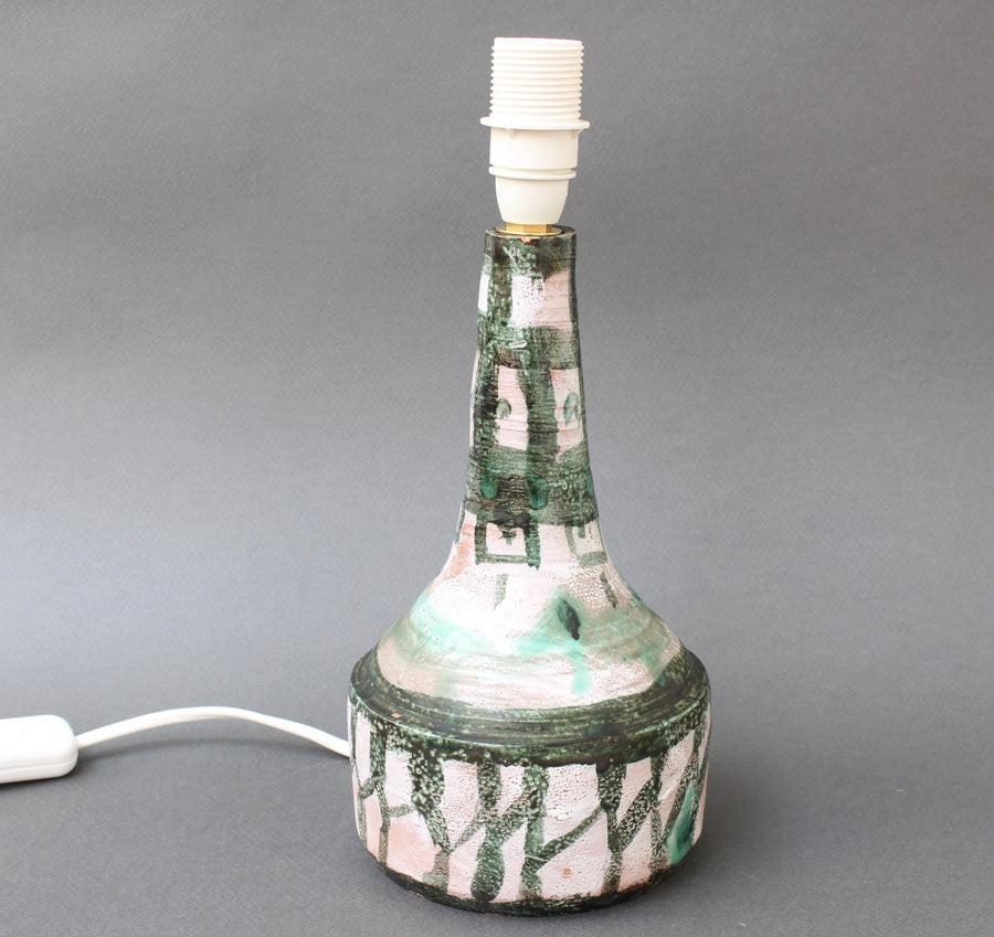 Mid-Century French Ceramic Table Lamp (circa 1960s)