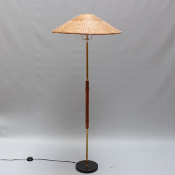 Italian Wood and Metal Floor Lamp (Circa 1960s)