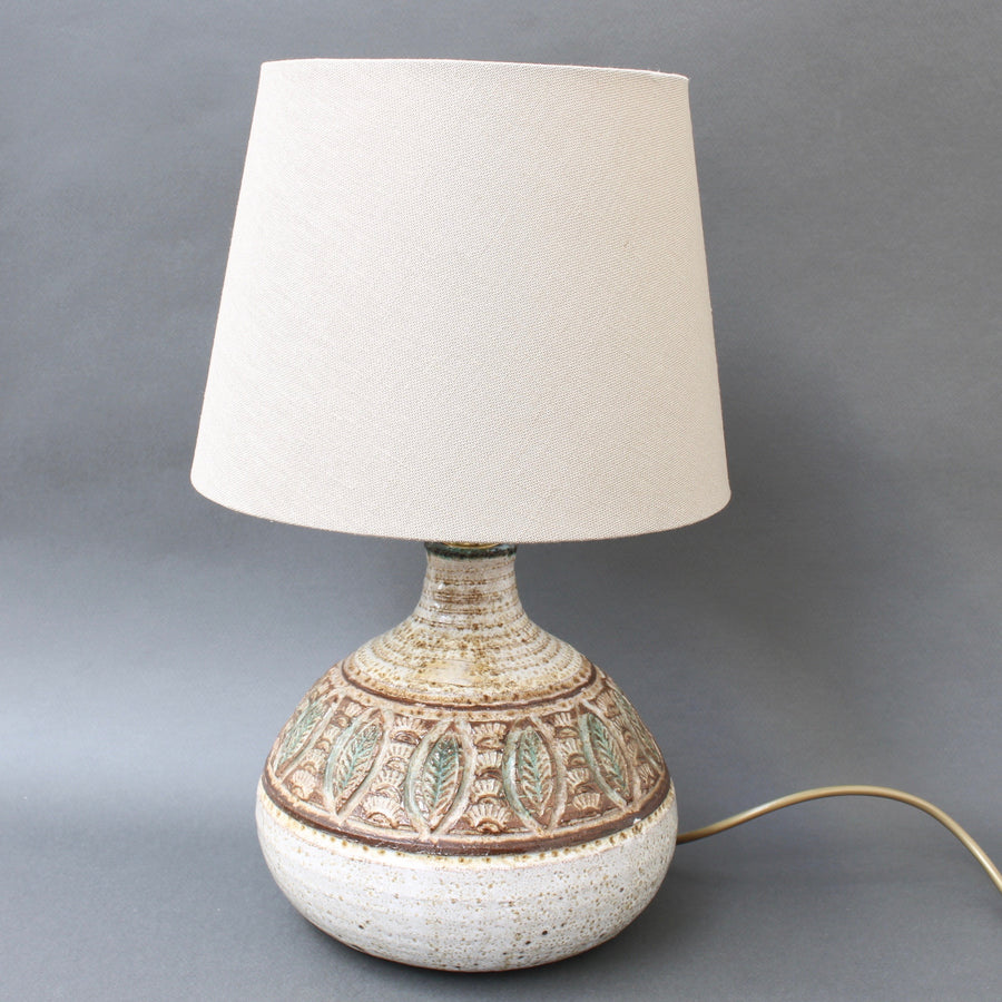 Mid-Century French Ceramic Table Lamp by Marcel Giraud (circa 1960s)