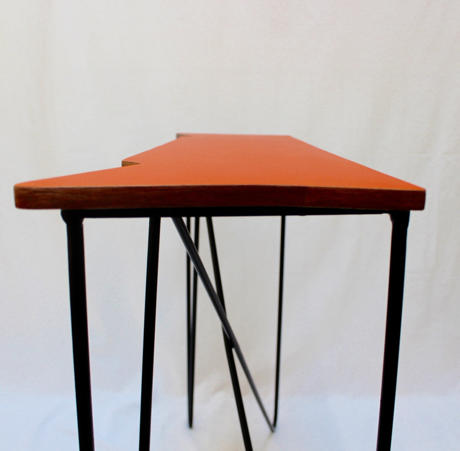 Vintage Orange Console Table (c. 1980s)
