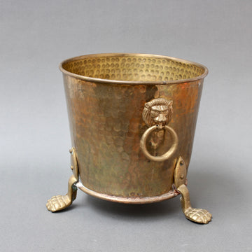 Vintage French 3-Legged Brass Champagne Ice Bucket (circa 1930s)