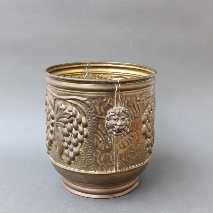 Vintage English Metal Ice Bucket / Wine Cooler (circa 1930s)