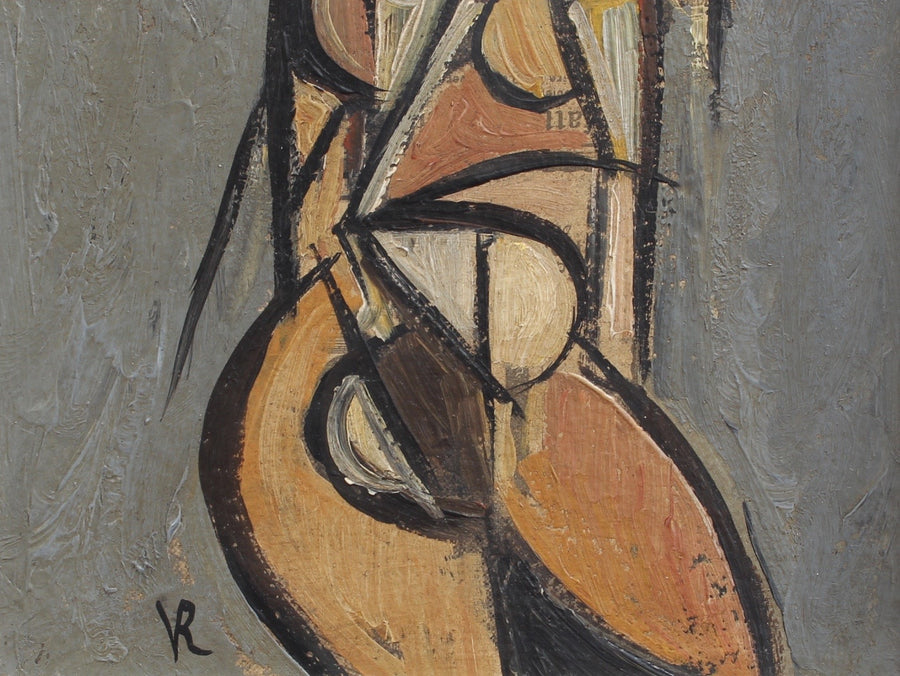 'Portrait of a Posing Nude' by V.R. (Circa 1940s - 1950s)