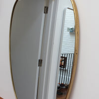 Mid-Century Italian Wall Mirror with Brass Frame (Circa 1950s)