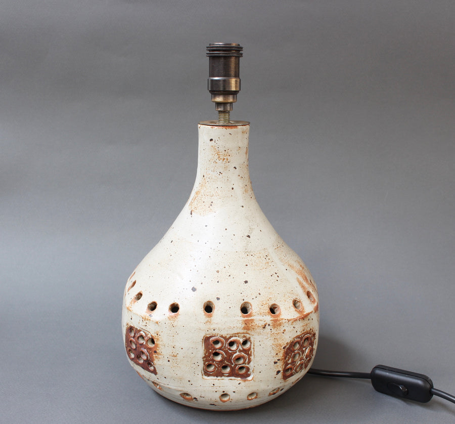 Vintage Ceramic Table Lamp in the Style of Georges Pelletier (circa 1970s)