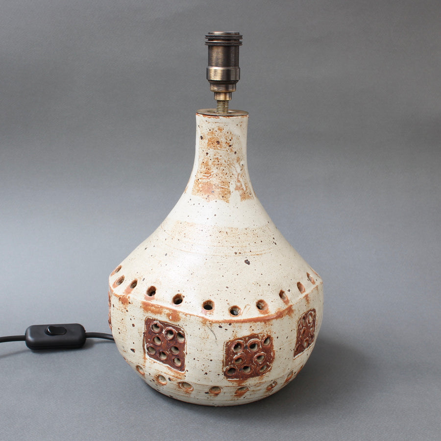 Vintage Ceramic Table Lamp in the Style of Georges Pelletier (circa 1970s)