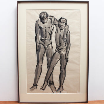 'The Dancers' Triptych Attributed to Roger Mouly, French School (circa 1950s - 60s)