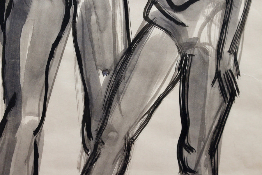 'The Dancers' Triptych Attributed to Roger Mouly, French School (circa 1950s - 60s)