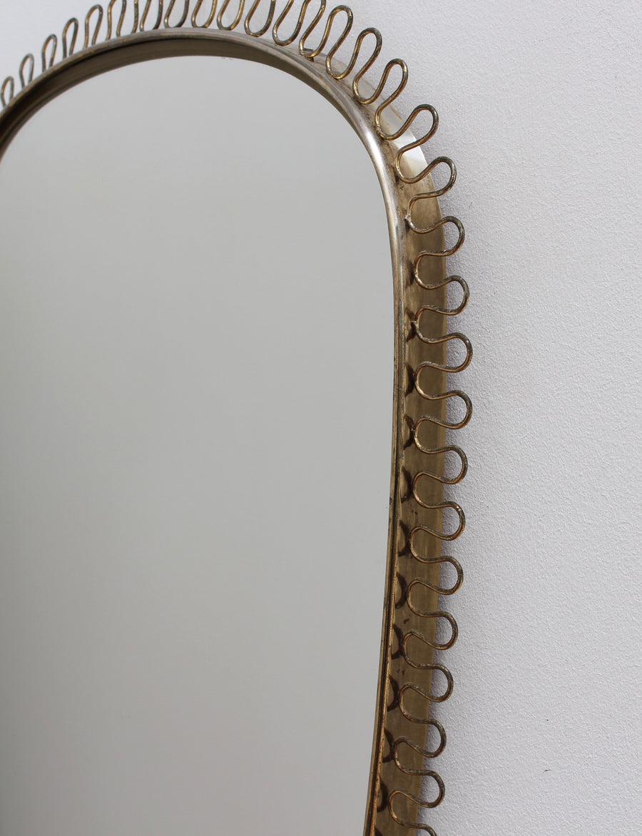 Mid-Century Brass Wall Mirror by Josef Frank (circa 1950s)