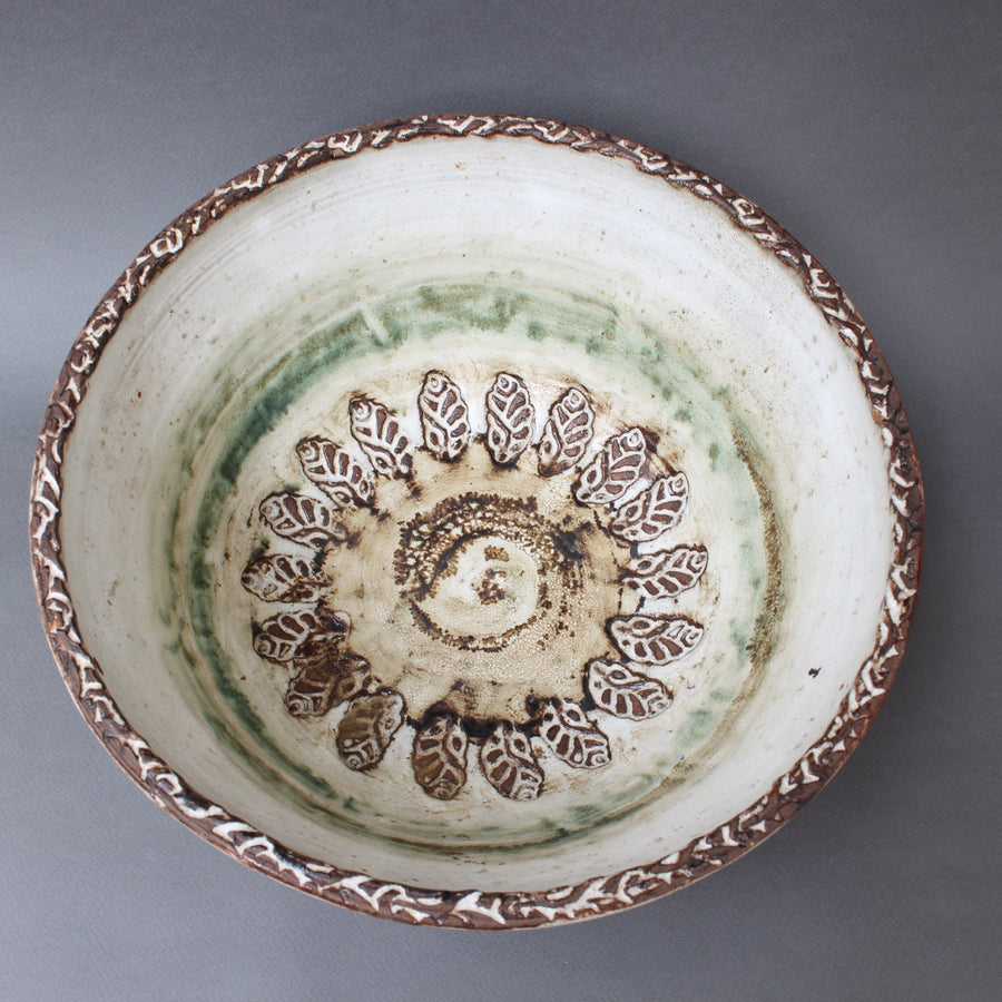 Mid-Century French Decorative Ceramic Bowl by Albert Thiry (Circa 1960s)