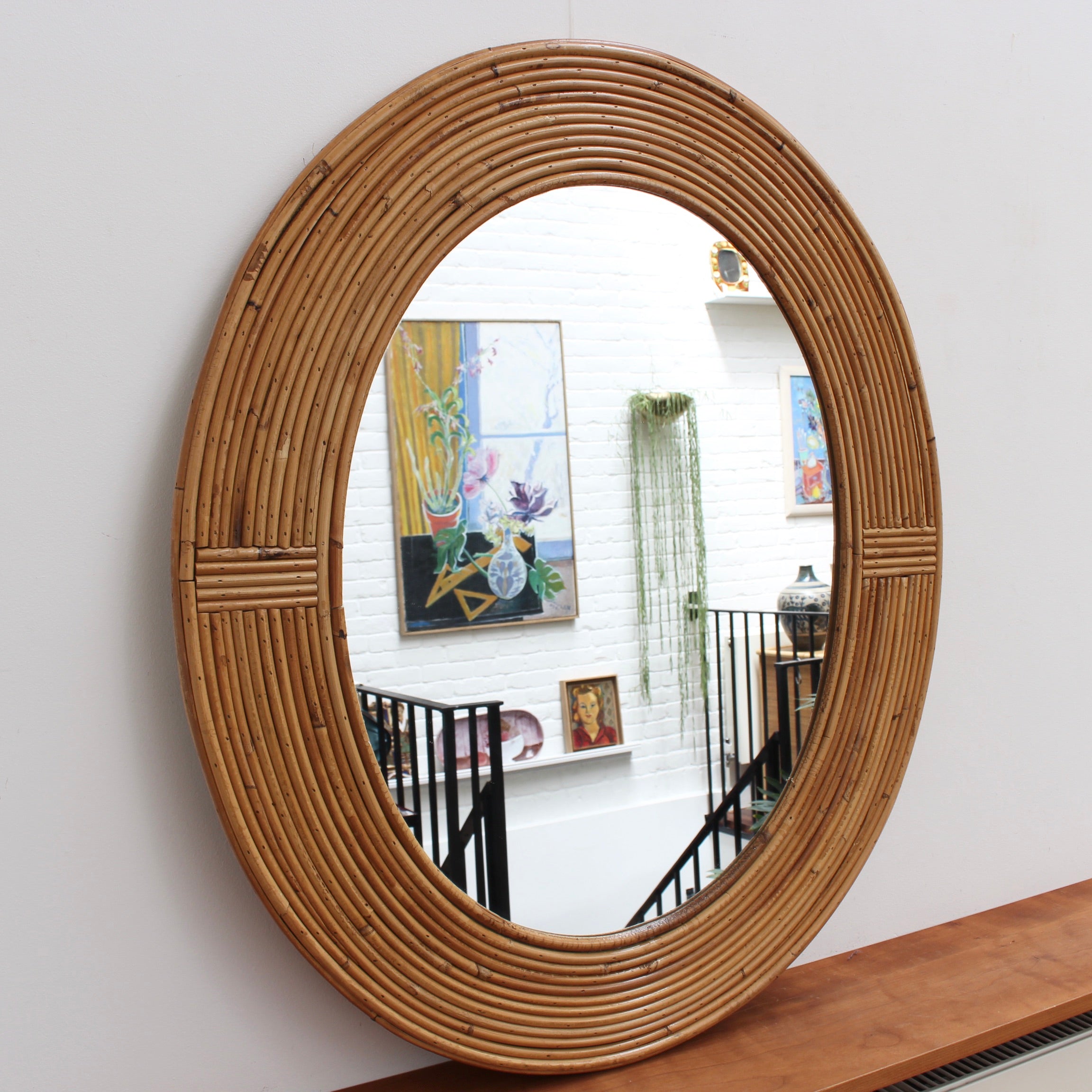 Mid-Century French Rattan Wall Mirror (circa 1960s) – Bureau of ...