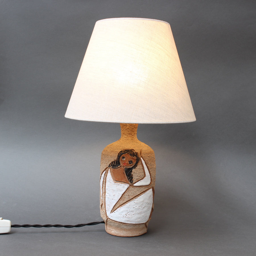 Mid-Century Italian Ceramic Table Lamp by Fratelli Fanciullacci  (Circa 1950s)