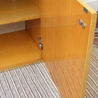Italian Lacquered Bamboo Marquetry Credenza (circa 1970s)