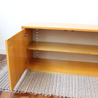 Italian Lacquered Bamboo Marquetry Credenza (circa 1970s)