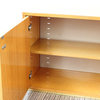 Italian Lacquered Bamboo Marquetry Credenza (circa 1970s)