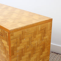 Italian Lacquered Bamboo Marquetry Credenza (circa 1970s)
