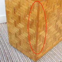 Italian Lacquered Bamboo Marquetry Credenza (circa 1970s)