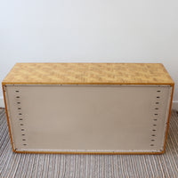 Italian Lacquered Bamboo Marquetry Credenza (circa 1970s)