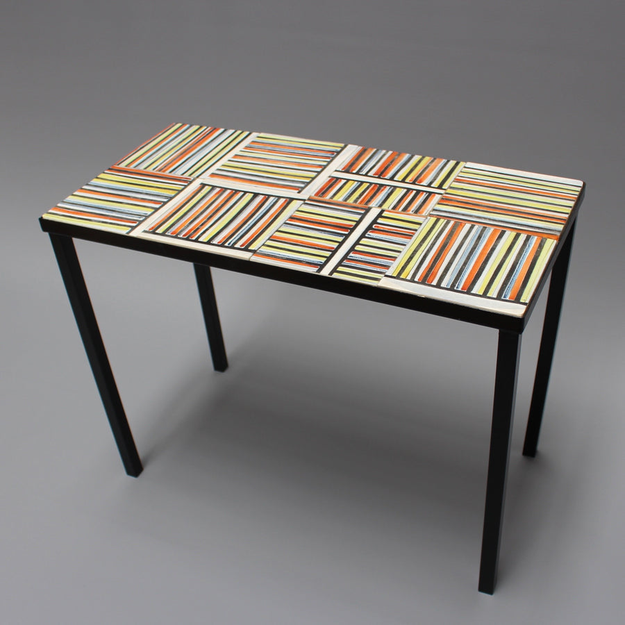 Coffee Table With 'Pyjama' Ceramic Tiles by Roger Capron (c. 1950s)
