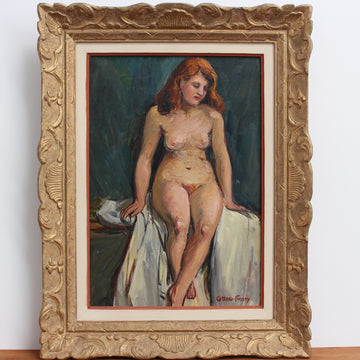 'Portrait of Nude Redhead' by Louise-Jeanne Cottard-Fossey (Circa 1940s)