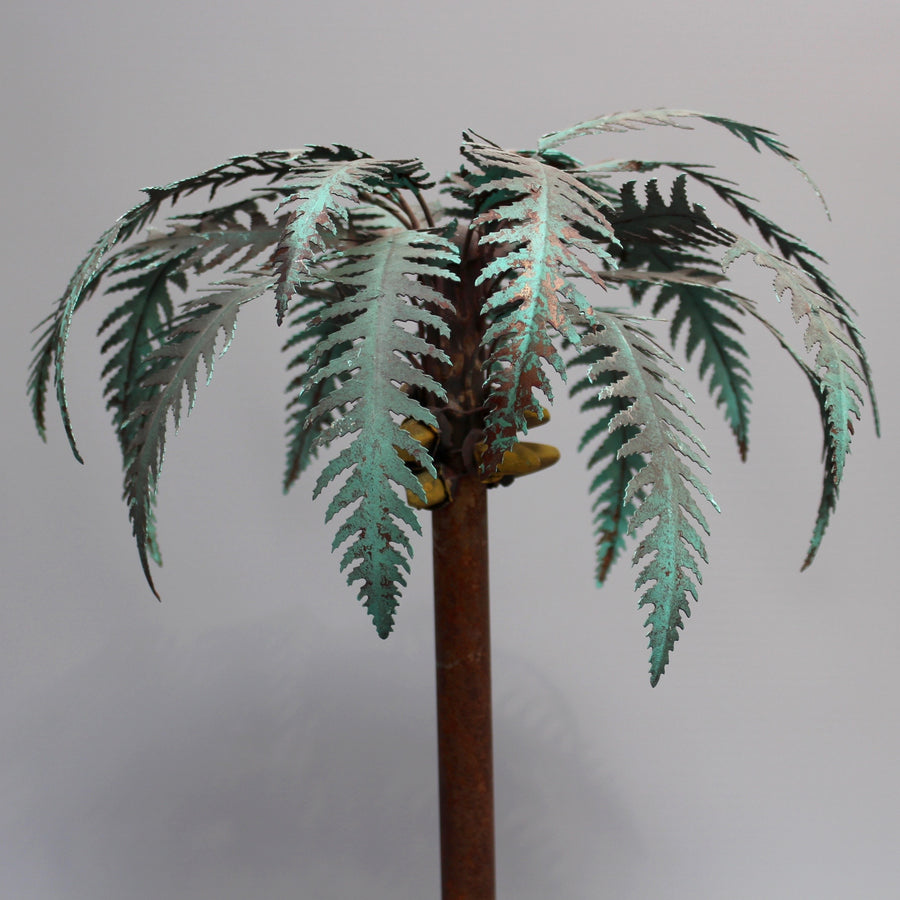 Pair of Painted Tin Palm Tree Ornaments (c. 1970s)