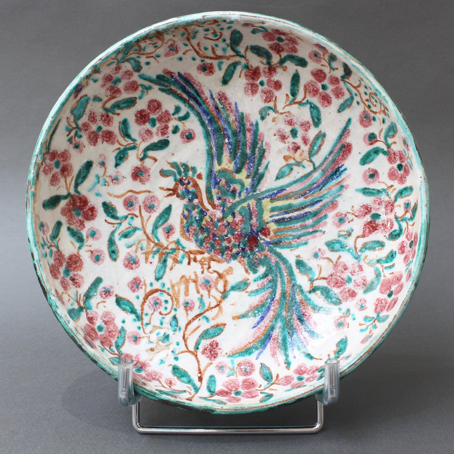 French Iznik-Inspired Ceramic Bowl by Édouard Cazaux (circa 1930s)