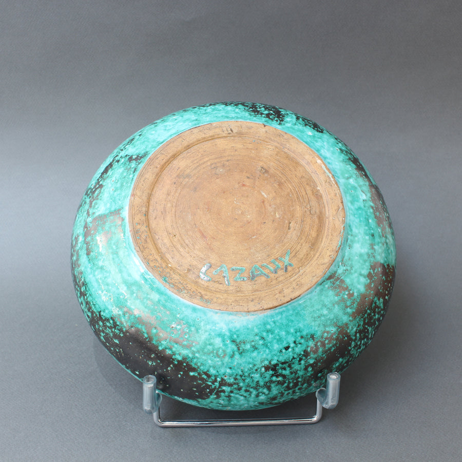 French Iznik-Inspired Ceramic Bowl by Édouard Cazaux (circa 1930s)