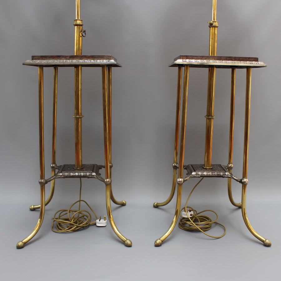 Pair of Standing Adjustable Lamps (c. Early 20th Century)
