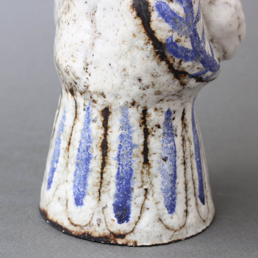 French Ceramic Man with a Lamb by Jean Derval (circa 1950s)