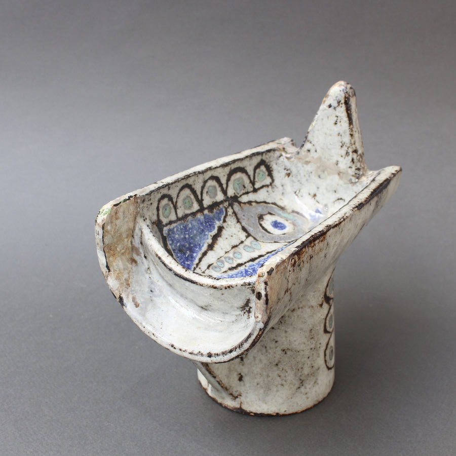 Abstract Ceramic Bird Vide-Poche by Jean Derval (circa 1950s)