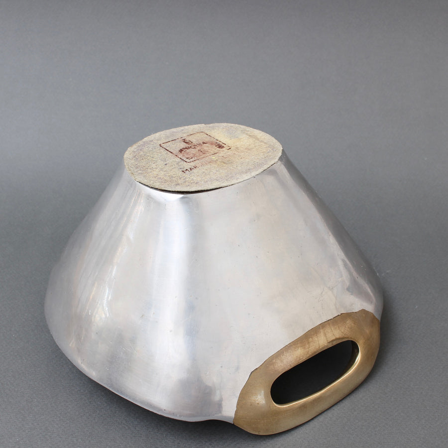 Aluminium and Brass Bowl by David Marshall (circa 1980s)