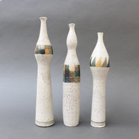 Set of Three Bottle-Shaped Vases by Bruno Gambone (circa 1990s)