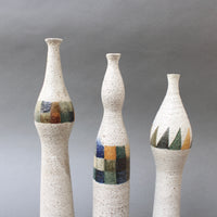Set of Three Bottle-Shaped Vases by Bruno Gambone (circa 1990s)