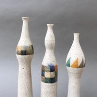 Set of Three Bottle-Shaped Vases by Bruno Gambone (circa 1990s)