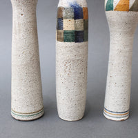Set of Three Bottle-Shaped Vases by Bruno Gambone (circa 1990s)