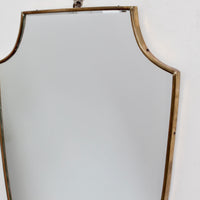Vintage Italian Wall Mirror with Brass Frame (circa 1950s) - Medium