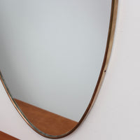 Vintage Italian Wall Mirror with Brass Frame (circa 1950s) - Medium