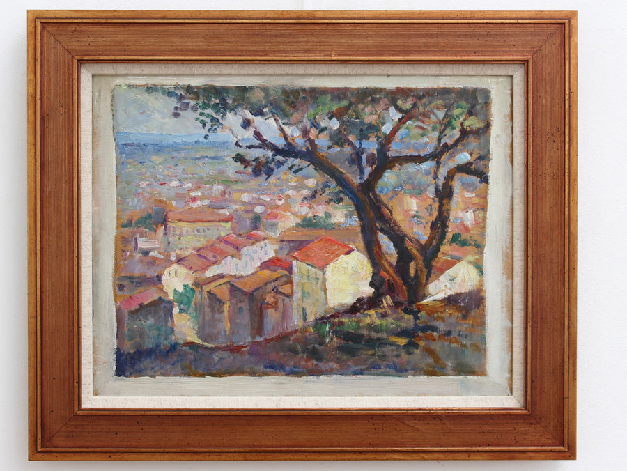 'French Riviera View', French School (circa 1950s)