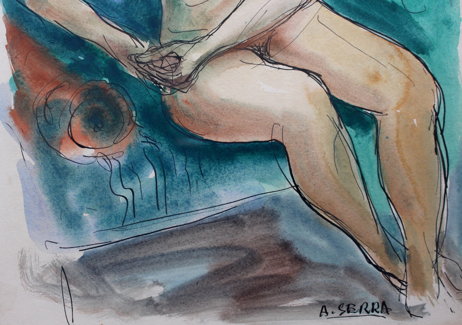 'Seated Nude Woman' by Antoine Serra (c. 1960s)