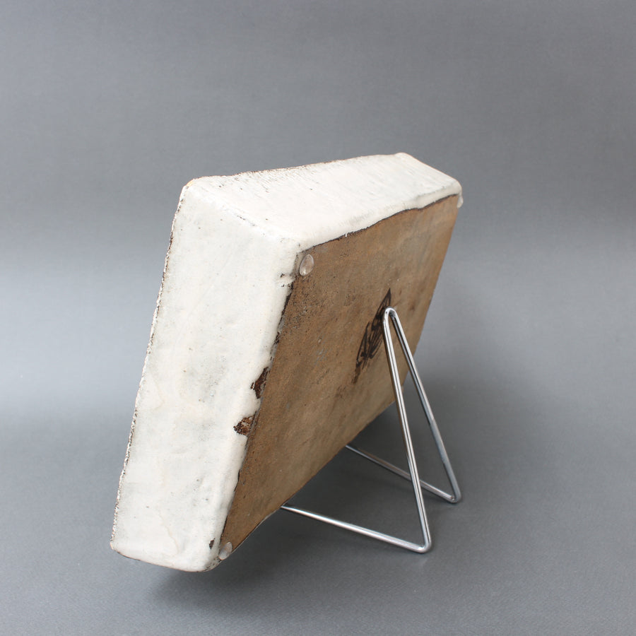 French Ceramic Rectangular Dish by Gustave Reynaud for Le Mûrier (circa 1960s)