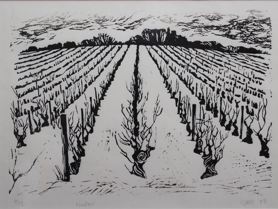 'Set of Four Burgundy Vineyard Seasonal Views' by Jonquil Cook (2007 & 2014)