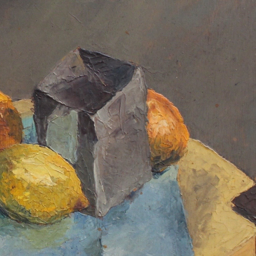 'Still Life with Fruit and Pipe' by French Artist Quillien (1937)