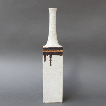 Ceramic Decorative Vase with Drip Motif by Bruno Gambone (circa 1970s)