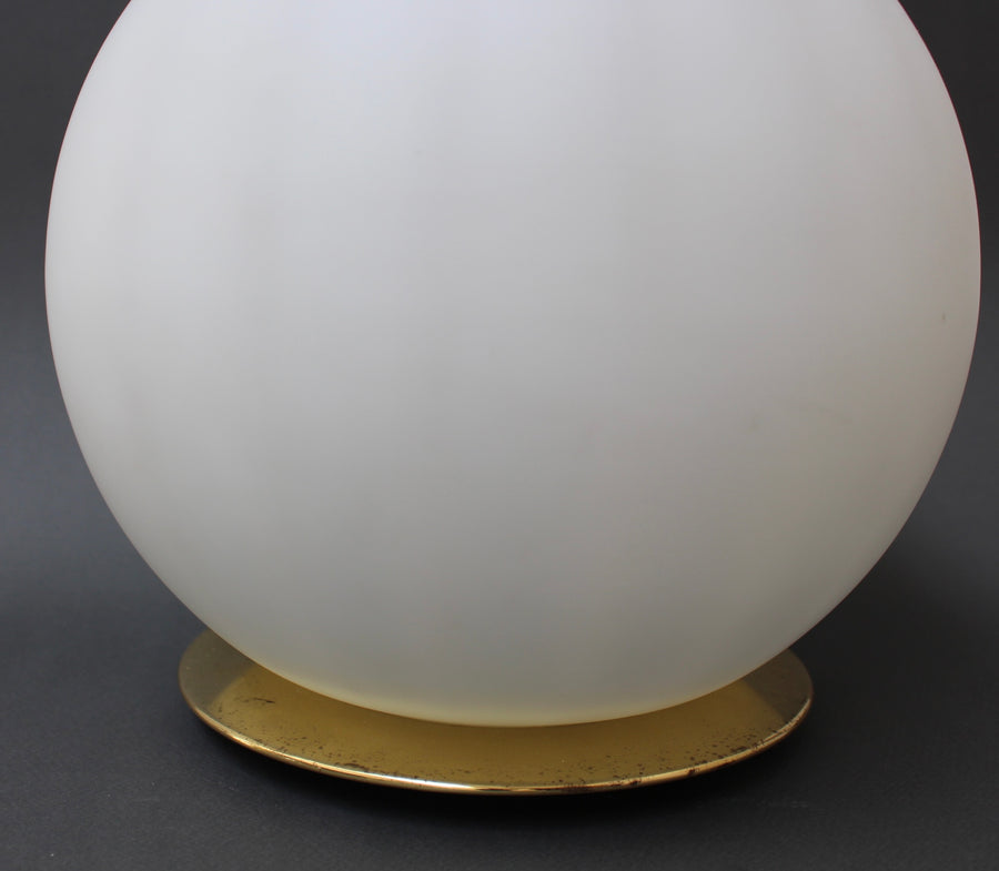 Vintage Murano Glass Globe Table Lamp (circa 1970s)