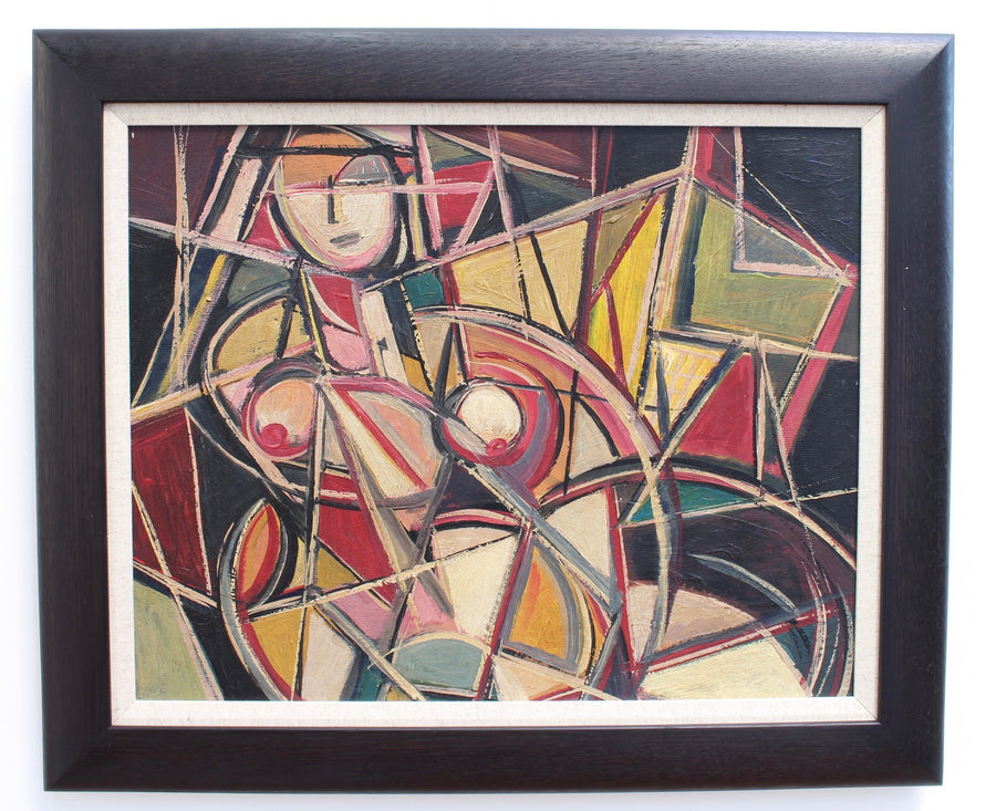 Cubist Nude in Colour, School of Berlin (circa 1950s - 70s)