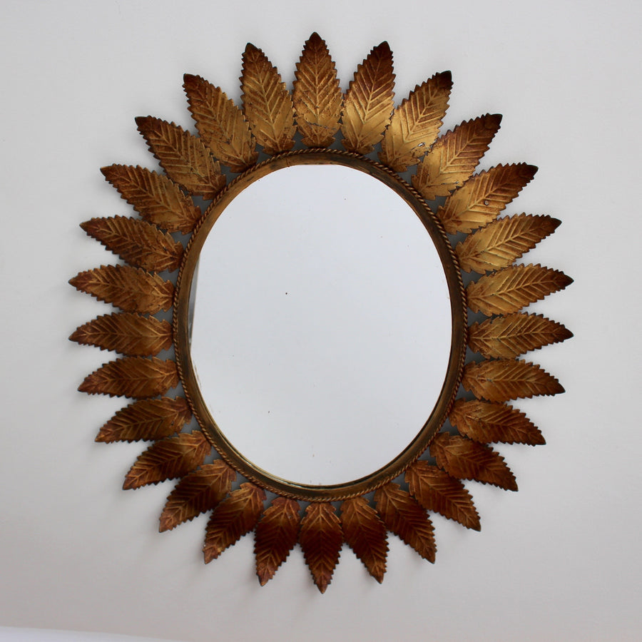 Spanish Copper Patina Sunburst Mirror (c. 1950s)